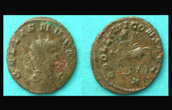 Gallienus, Zoo Issue, Centaur with Globe and Rudder reverse